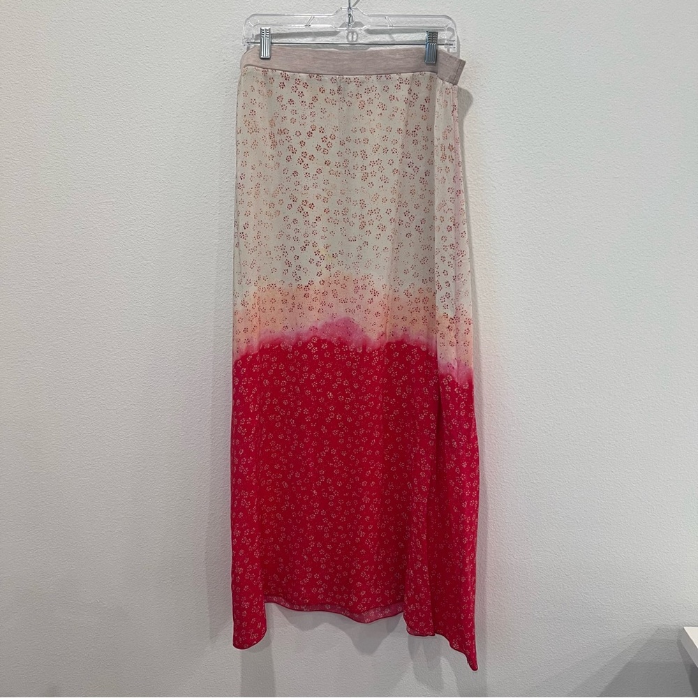 Johnny was Pete and Greta maxi silk skirt pull on boho summer Y2K ombré small
